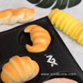Non-stick perforated baguette silicone baking mould